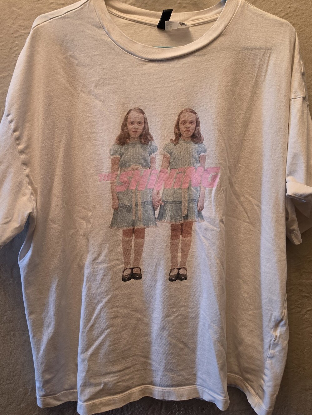 The Shining Grady Twins Graphic Tee XL White Horror Movie Oversized Shirt H&M